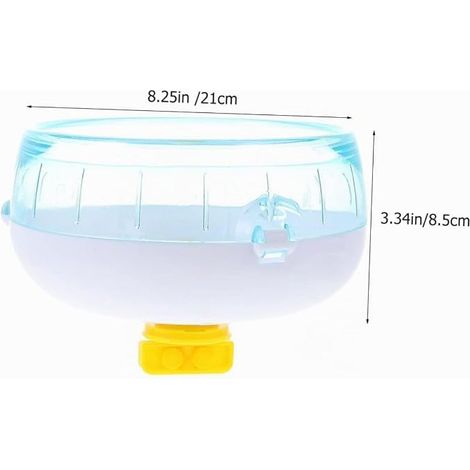 Roue Silencieuse pour Hamster Roue D’Exercice pour Chinchilla Cochon D’Inde Hérisson Et Gerbilles pour Cage 8.27 X 8.27 X 3.15 in (1/4)
