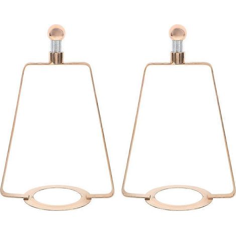 2 supports de lampe en fer, support d'abat-jour, armature d'abat-jour, accessoire de remplacement pour abat-jour. (1/4)