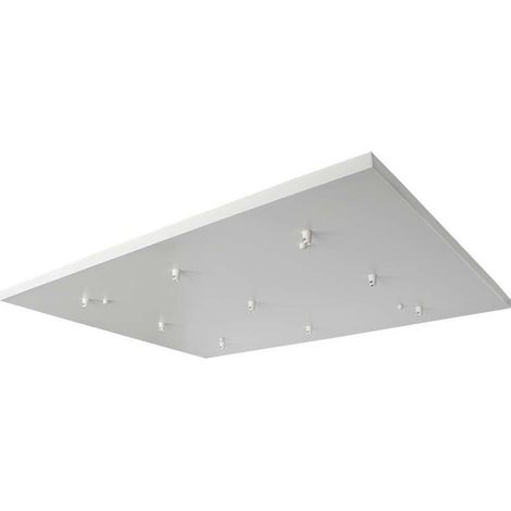 Lámpara de araña rectangular de acero V-TAC, 800 x 600 x 20 mm, con 9 orificios, color blanco mate (1/5)