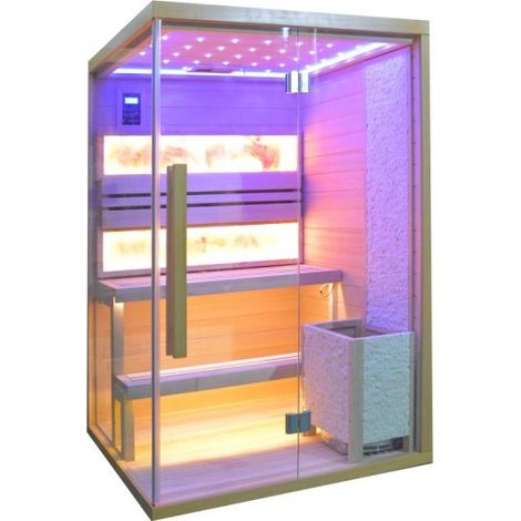 Sauna finlandese 2 posti full optioal 120x110x200cm Replut Hymala