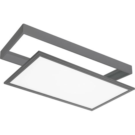 Panneau LED Rectangulaire pour Extérieur Encastré / Surface 24W 4000K IP44 Gris Anthracite (1/5)