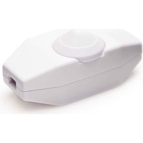 Variateur de Lumière avec Interrupteur Rotatif, XU, Tension 220-230V, Couleur Blanche, Pour Lampe LEDs LED à Intensité Variable - KZQ