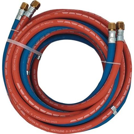 Autogengasschlauch L.5m ID 6/9mm Wandst.5/3,5mm blau/rot