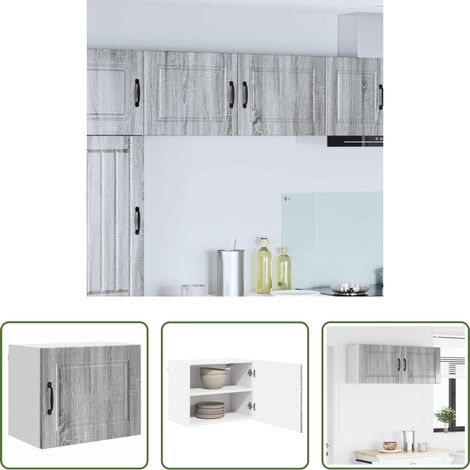 Holzschrank - Küchenschrank 2 pcs Graues Sonoma 50 x 31 x 40 cm Holzwerkstoff (1/5)