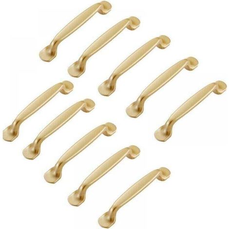 10pcs Poignée de placard doré 96mm-Poignée , XU,de meuble Cuisine Armoire Porte Poignées Placard - KZQ (1/4)