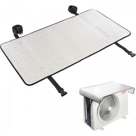 Climatiseur Exterieur pour Unités Murales,Housse de protection pour Climatiseur,Feuille D'aluminium Réfléchissante,Protection Pluie Et Soleil,80x40cm (1/5)