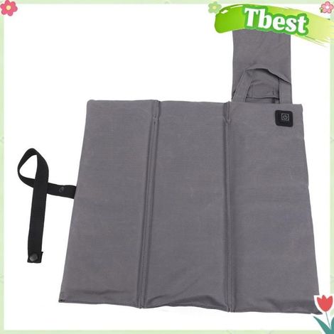 Tbest coussin de siège chauffant portable Coussin de siège chauffant en Polyester, coussin de siège chauffant jardin tapis Gris (1/5)
