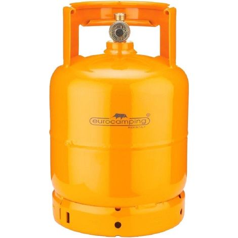 Bouteille de propane 3 kg – Robinet inclus – Pour espaces confinés – Gaz liquide – Cylindre complet – Eurocamping (1/3)