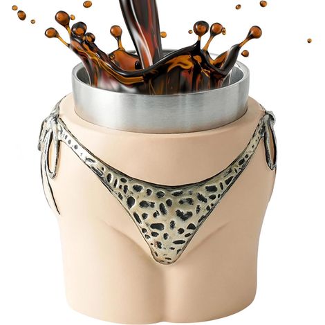 Kaffeebecher aus Edelstahl, doppelwandig, aus Kunstharz  Edelstahlbecher, ideal für Milch, Limonade, Tee, Saft, Zuhause, Schule, Büro, Bar, Restaurant und Partys (1/5)
