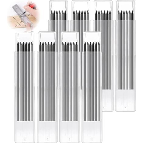 48pcs 2.8mm Mine Crayon Chantier Menuisier, Mine Crayon Charpentier, Recharges De Crayons Chantier, Porte Mine Chantier Pour Crayons De Charpentier Porte-Mines (48) (1/5)