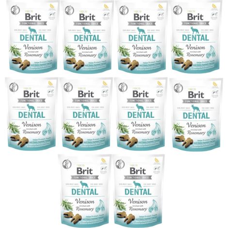 Brit Care Snack funcional para perros DENTAL VENADO 10x150g