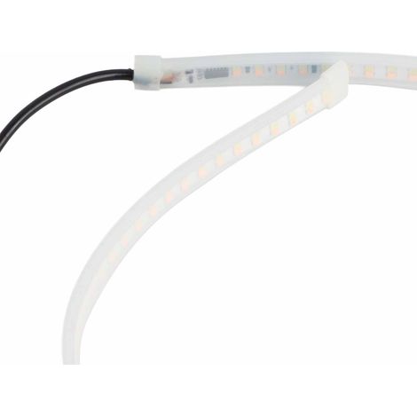 Bande LED bicolore dynamique pour phares de voiture, clignotants diurnes, 60 cm, blanc et jaune (1/5)