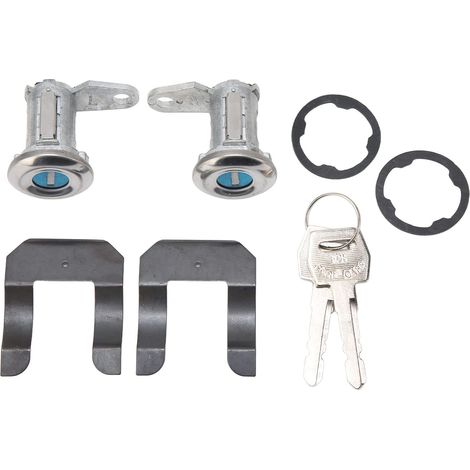 Cylindre de Serrure de Porte, Cylindre de Serrure avec Clés 2 Jeux 5070001 Kit de Verrouillage de Commutateur d'allumage en Métal pour Camion F100 (1/5)