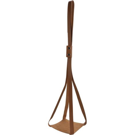 Porte-pot mural en simili cuir, support carré marron pour plantes d'intérieur, décoration jardin et salon suspendue. (1/5)