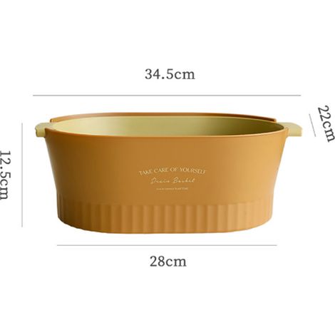 Passoire à égoutter double couche détachable, grande capacité et plus profonde, en plastique, marron, pour la cuisine (1/5)