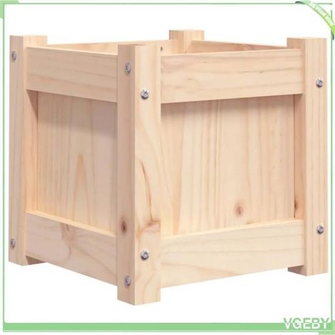 Jardinière - FAFEICY - 837394 - Bois de pin massif - 31x31x31 cm - Assemblage requis (1/5)