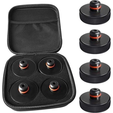 5 Pièces Tampon Cric Compatibles avec Tesla Model 3 / S / X / Y, 4 Support de Cric Tesla avec 1 Boîte de Rangement, Cale Levage Accessoires pour Véhicules Tesla (1/4)