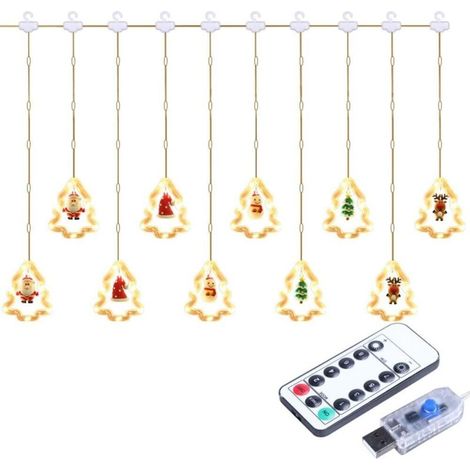 Weihnachtsbeleuchtung, 50 LEDs, 3 m lange, wasserdichte USB-Lichterkette mit 8 Beleuchtungsmodi für Weihnachten, Fenster, Partys, Terrassen, Patios und Gärten (Mo-Crezuo)