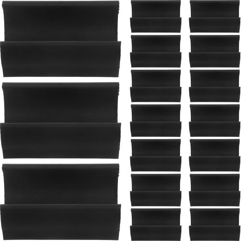 20 Pièces Lot de Patins Antidérapants Rectangulaires Plastique Forme U pour Meubles Protection Sols Durs et Embouts Résistants pour Chaises et Tabourets Protège-Plancher Robuste (1/5)