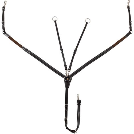 EQUESTRO Pettorale MARRONE con martingala removibile e inserti elasticizzati FULL (1/3)