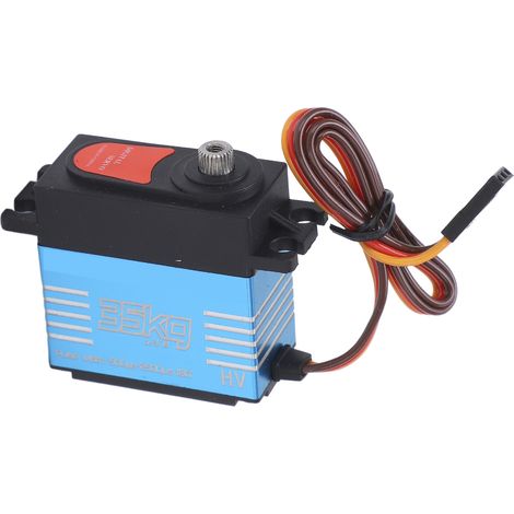 Servo numérique haute vitesse Qy3235mg à engrenages métalliques et couple élevé de 35 kg pour voitures et robots radiocommandés 1/8 et 1/10. (1/5)