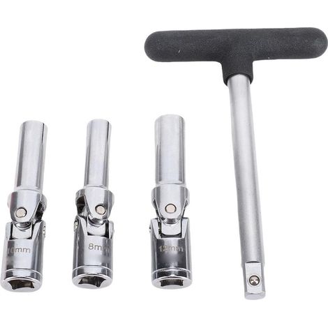 TONYSA Jeu d'outils pour bougies de préchauffage 3/8 pouces Dr T Bar 8 mm 10 mm 12 mm pour réparation automobile (1/4)