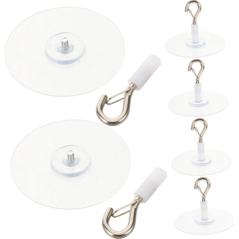 Crochets adhésifs pour moustiquaires, lot de 6, base 6,5 cm (1/5)