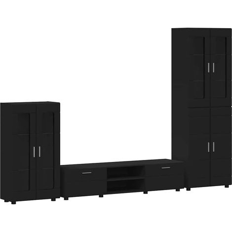 Maison Exclusive - Set mobile TV con cassetto FLORIN 3 pcs Nero Legno multistrato