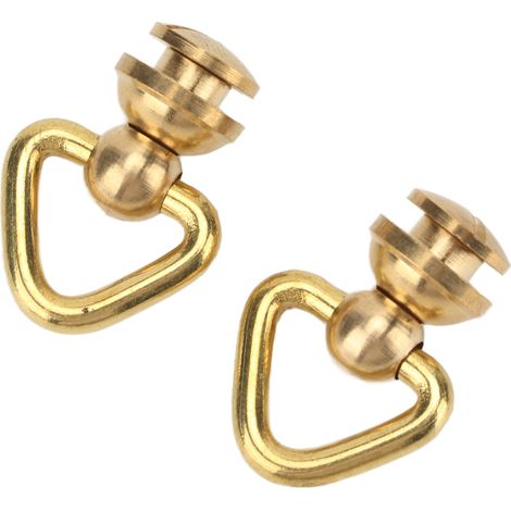 Lot de 12 rivets en forme de D en laiton résistant à la rouille, pour la confection de sacs, ceintures et étuis de téléphone portable. (1/5)