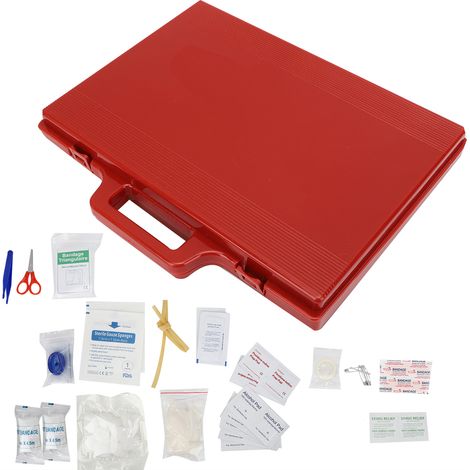 Trousse de Secours Extérieure 19 Pièces - Kit d'Urgence de Randonnée avec Sac de Sauvetage, Coffret de Soins Portable pour Camping, Voyage et Auto - Ensemble de Traitement d'Urgence (1/5)