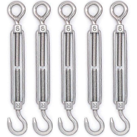M4/M5/M6/M8 Tendeur Crochet Et il En Acier Inoxydable 304 - Lot De 5 Gdrhvfd