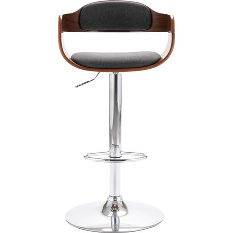 Maison Exclusive - Barhocker Sperrholz und Grauer Stoff