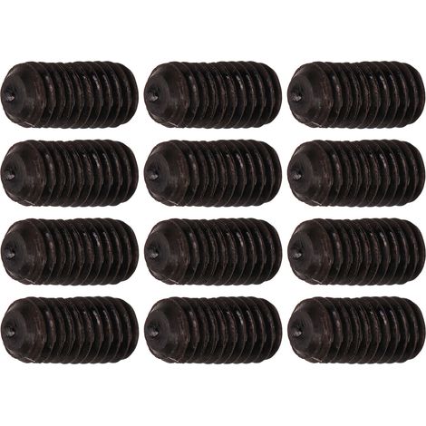 Kit de 12 vis pour chevalet de guitare - Pratiques, robustes, antirouille, légères, sans bavures - Vis en métal noir pour chevalet de guitare électrique (1/5)