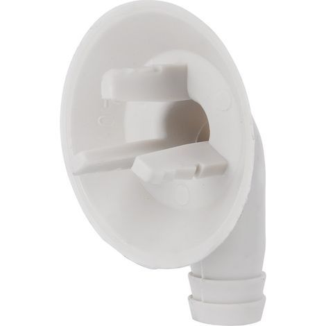Elbow Drainage Hose for Outdoor Air Conditioner – White PP Fitting, 26 mm Inner Diameter (1/3)