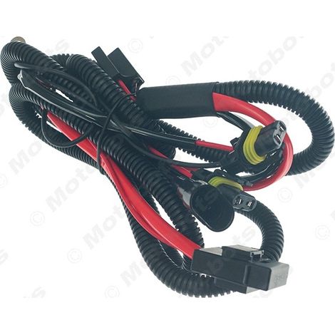 12V 35W Automotive HID/LED Xenon Headlight Wiring Bundle 9005/9006 Reinforced Wire, Fog Light Lens Reinforced Wiring Harness (1/4)