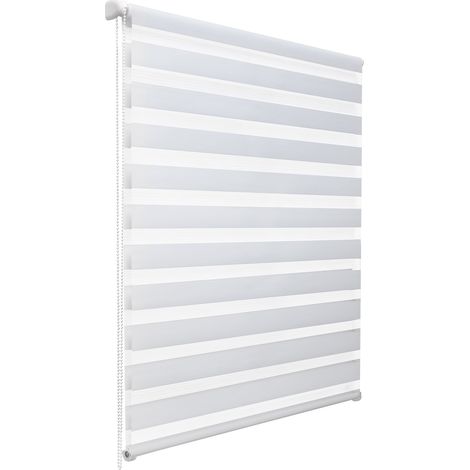 Doppelrollo SolDecor DL2, 65x150cm, Weiß – Klemmfix ohne Bohren