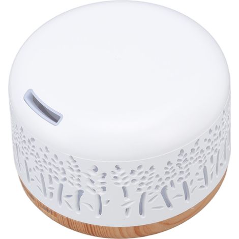 300-ml-Tischluftbefeuchter, Holzoptik, leiser Betrieb, mit mehrfarbiger LED-Beleuchtung, 100–240-V-Eurostecker (1/5)