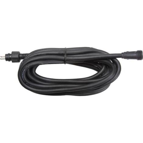 Rallonge en caoutchouc avec fiche, câble H05RN-F 2 m, IP44, câble extérieur noir pour éclairage de jardin, bassin et extérieur, câble souple pour usage intérieur et extérieur (1/2)