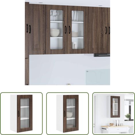 Holzschrank -  Küchenschrank Kalmar Braun Eichen-Optik 40 x 31 x 80 cm (1/5)