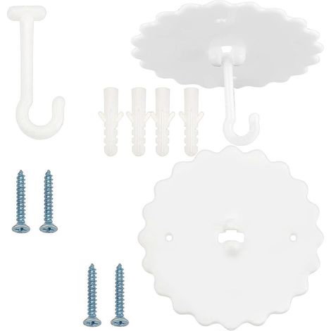 Lot de 2 crochets de plafond pour moustiquaire de lit superposé, à coller avec de la super colle. (1/5)