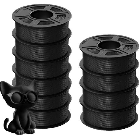 Filamento per stampante 3D, materiale PLA, stampa ad alta velocità, PLA PLUS 10BK (1/2)