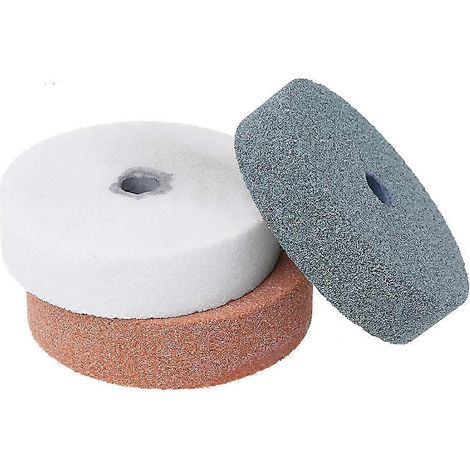 Meule de polissage ronde de 1 pouce pour meuleuses d'établi, grain de sable. (1/4)