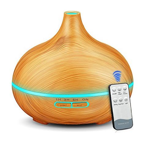Diffuseur D'huiles Essentielles 550ml , Humidificateur Ultrasonique Diffuseur Aromathérapie Electrique + 7 Couleurs Lumières Led, Arrêt Automatique, Pour La Maison, Parfum, Yoga, Spa (1/5)