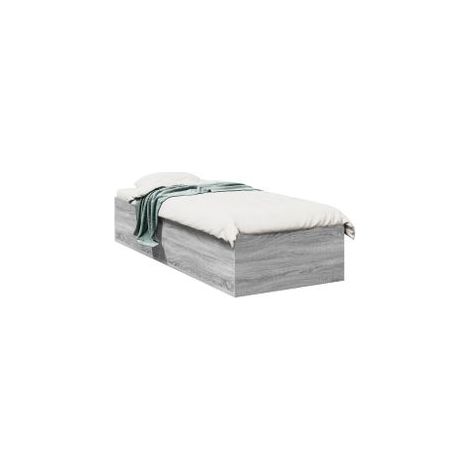 Cadre de lit sonoma gris 90x190 bois d'ingénierie (1/5)