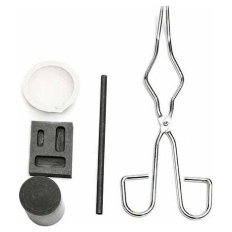 5Pcs Resistant A La Chaleur Coulee De Lingotiere Outil Smelting Or Argent Fournaise Kit Scrap Bijoux Raffinage De Fusion Metal Or Forge Set Graphite Fonderie Creuset Pour La Fusion Experience C (1/3)