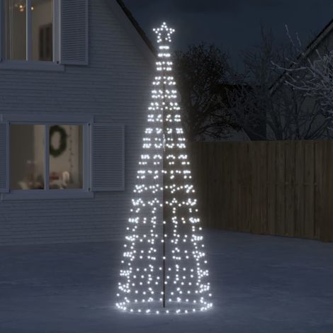 LED-Weihnachtsbaum mit Erdspießen 570 LEDs Kaltweiß 300 cm