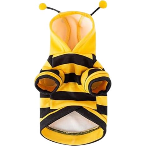 Lustiges Hundekostüm, Bienenkostüm, Kapuzenpulli für kleine Hunde, warmes Cosplay-Outfit für kleine Hunde, Weihnachten (1/5)