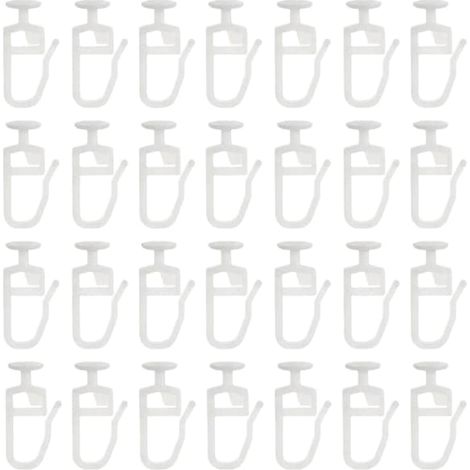 Ecleanfy - Lot de 200 curseurs de rideaux pliables avec tête de 8,3 mm, compatibles avec les rails de rideaux Curtai Y. (1/5)