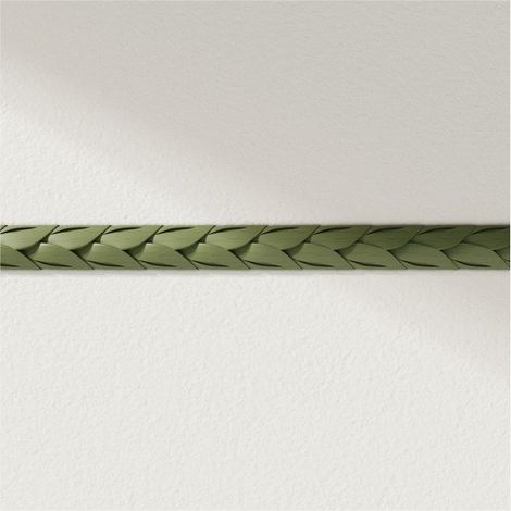 Lot 6 Moulures Décoratives Plumes en Hêtre Brut - Décoration Murale - 31x10x1200mm (1/4)