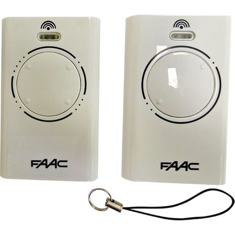 Lot de 2 télécommandes FAAC XT2 2 canaux 433 MHz Blanc Émetteur d'origine Rolling Code SLH LR (1/4)